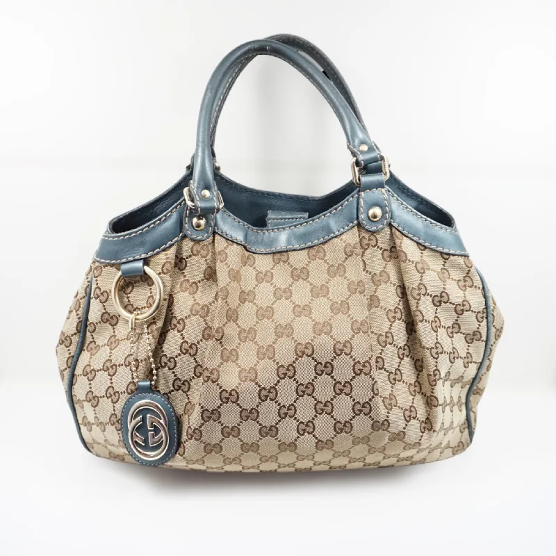 Gucci handbags for women with a metal - framed claspGucci Skuldertaske Blå Læder