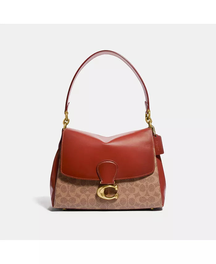 Coach crossbody bags with a detachable coin purse for added functionalityCoach Coated Canvas Signature May Shoulder Bag