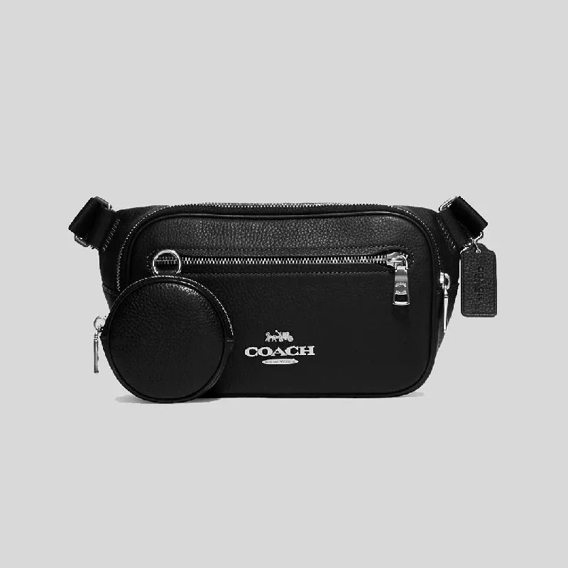 Coach bags with a back - zip pocket for storing valuables securelyCoach Elias Belt Bag Black CJ507