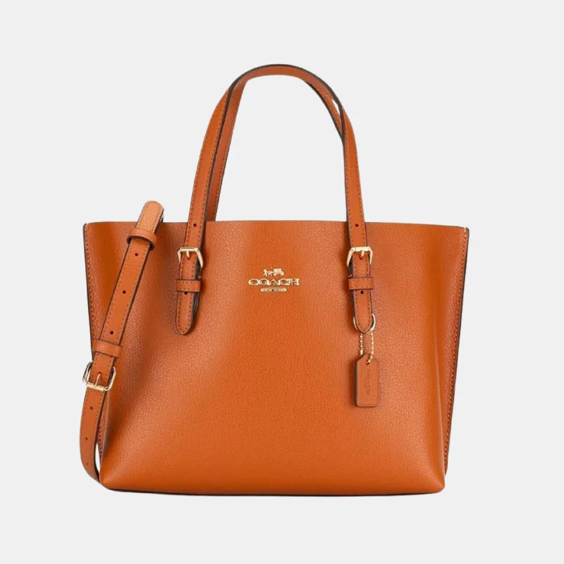 Coach tote bags with a double - handle and shoulder - strap option for easy useCoach Mollie Tote