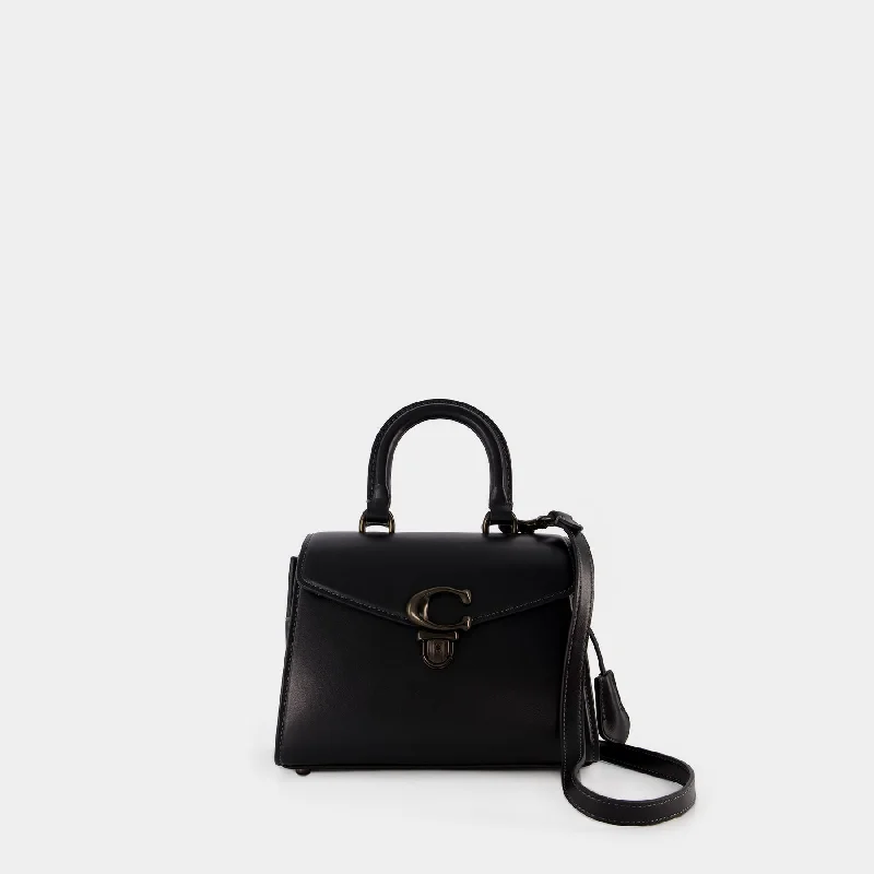 Coach crossbody bags with a detachable coin purse for added functionalitySammy Top Handle 21 Bag - Coach - Leather - Black