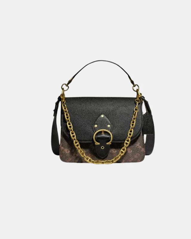 Coach Rogue bags featuring the signature C - hardware for a branded lookCoach Beat Shoulder Bag with Horse and Carriage Print