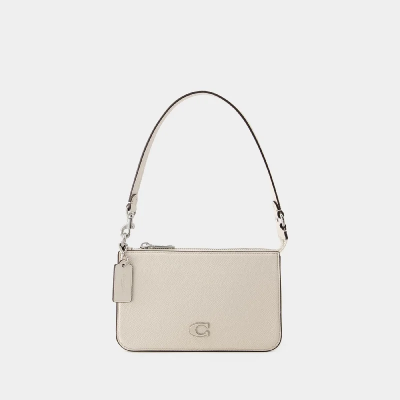 Coach bags with a patent - leather finish for a shiny and sophisticated appearancePouch - Coach - Leather - White