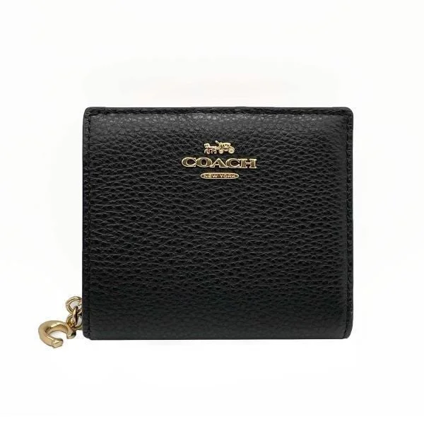 Coach bags with a patent - leather finish for a shiny and sophisticated appearanceCOACH Bi-fold wallet snap wallet C2862/C6126