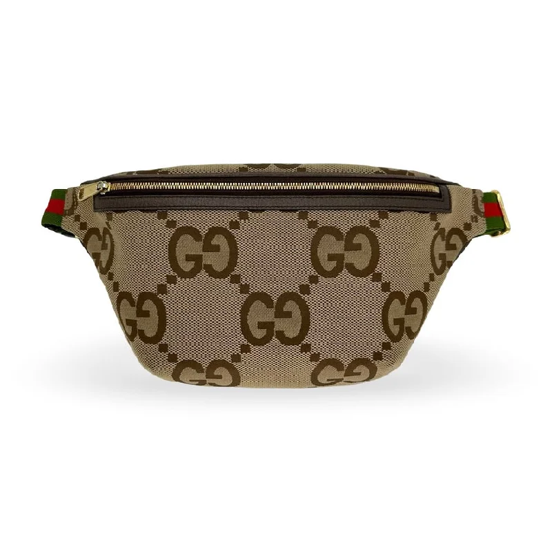 Women Gucci bags with interlocking G hardware for a classic lookGUCCI: Jumbo GG Canvas Belt Bag