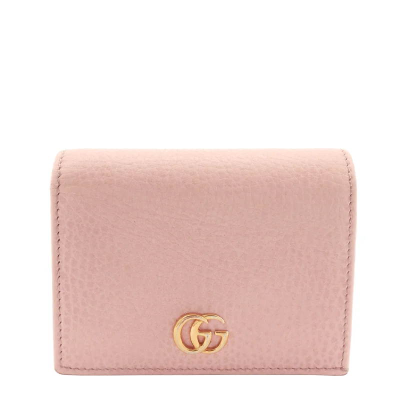 Women Gucci Sylvie bags with a monogram - embossed leatherGG Marmont Card Case Wallet