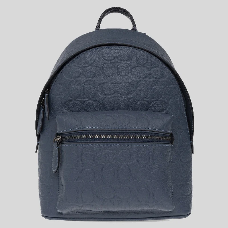 Coach backpacks with a sleek, modern design for a stylish lookCOACH Charter Backpack 24 In Signature Leather Denim CH762