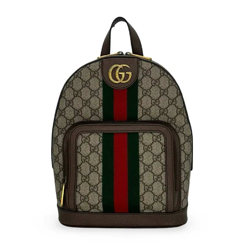 Gucci tote bags for women with a double - handle designGUCCI: GG Supreme Small Ophidia Backpack