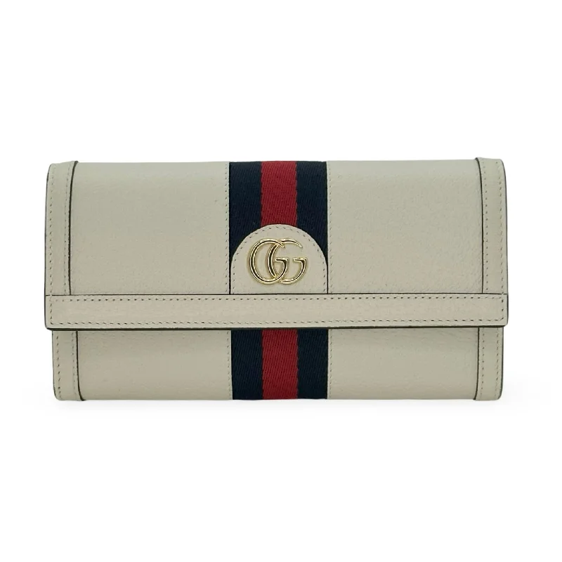 Women Gucci bags with a detachable mirror insideGUCCI: Calfskin Ophidia Continental Wallet