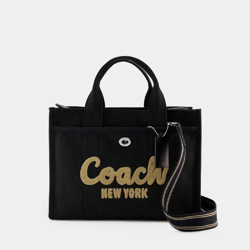 Coach handbags with a metal - framed clasp for durability and styleCargo Tote  - Coach - Canvas - Black