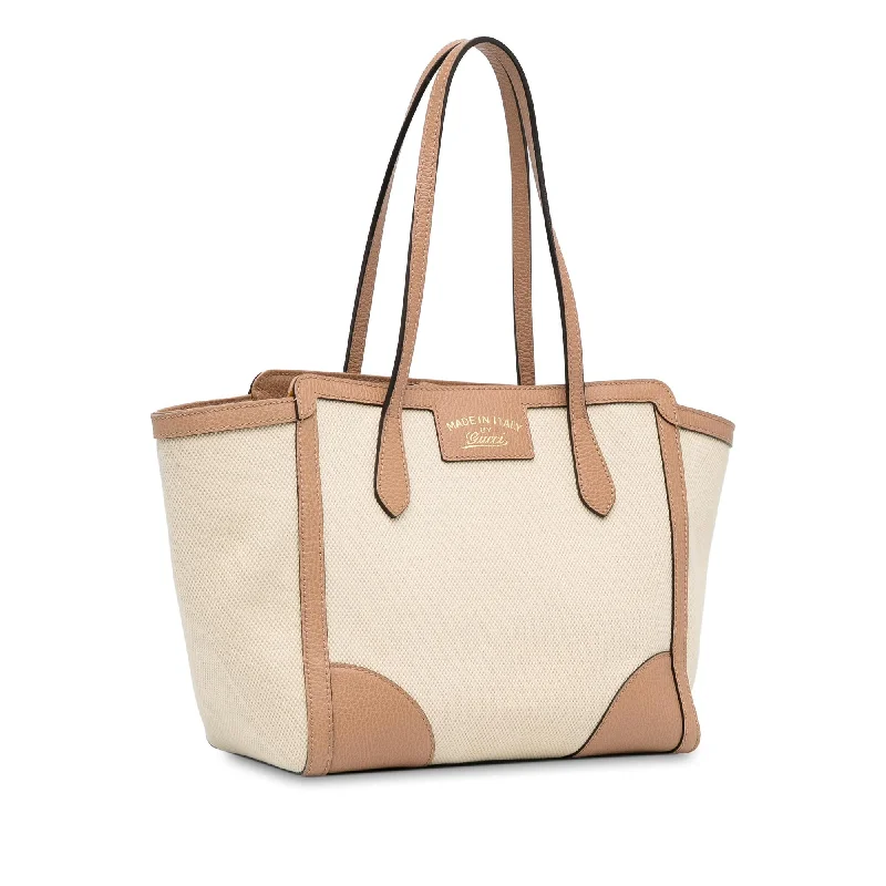 Ladies Gucci shoulder bags with a single - handle designGucci Canvas Swing Tote Bag ICtY8I)