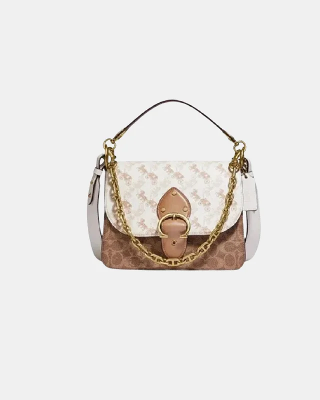 Coach Dempsey bags with a crystal - embellished C - logo for added luxuryCoach Beat Shoulder Bag With Horse And Carriage Print