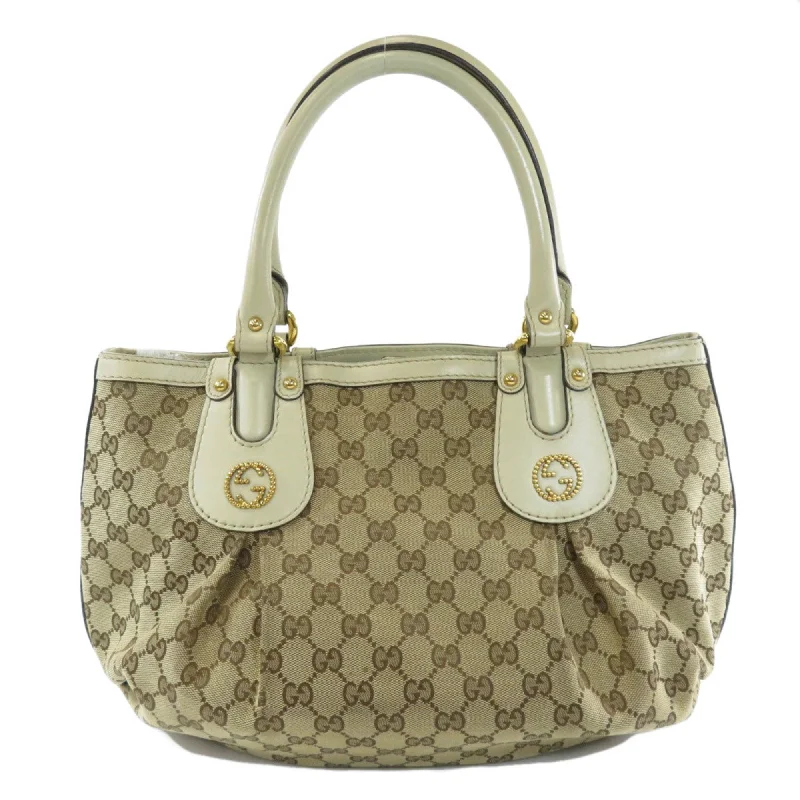 Women Gucci bags with a zip - around closure for securityGucci 506631 GG Tote Bag Canvas Ladies Gucci