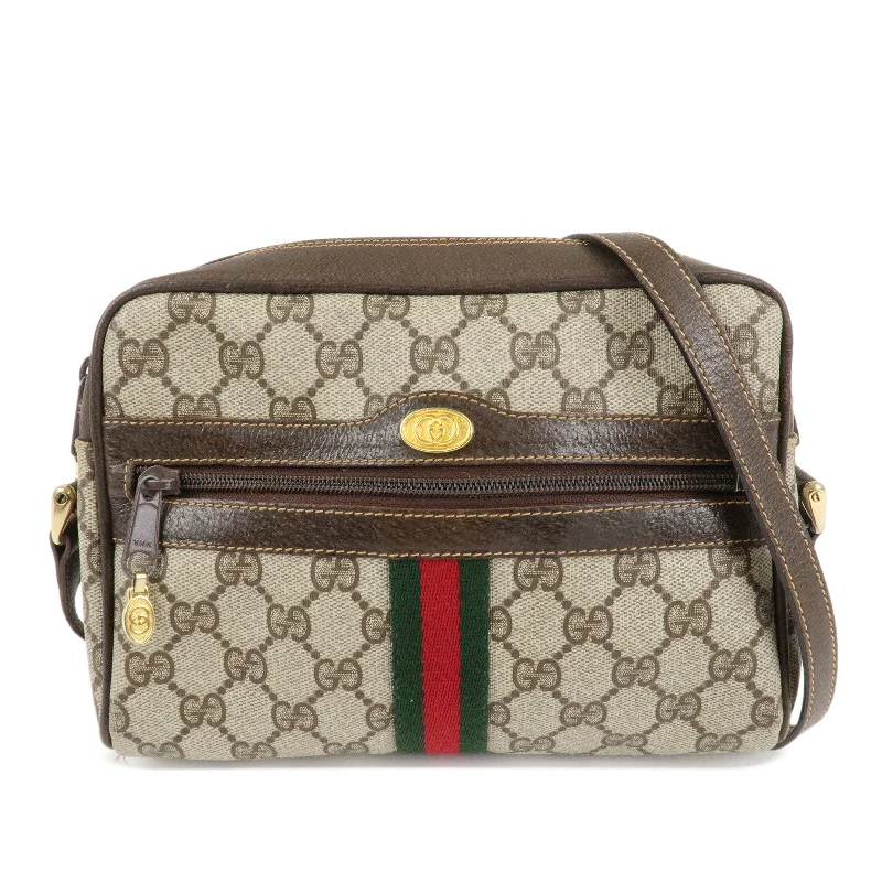 Gucci tote bags for women with a water - resistant coatingGUCCI Old Gucci Sherry GG Supreme Leather Shoulder Bag 010.378