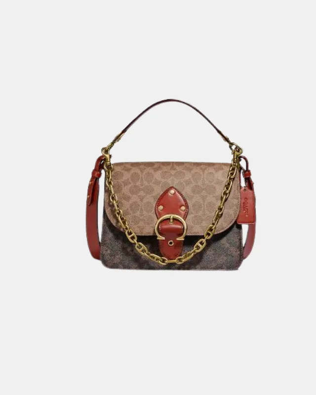 Coach Rogue bags with a detachable shoulder strap for versatile carryingCoach Beat Shoulder Bag In Signature Canvas With Horse And Carriage Print