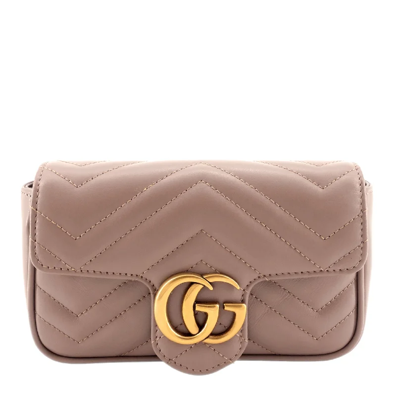 Gucci handbags for women with a back - zip pocketMarmont Super Mini Calfskin Leather Bag