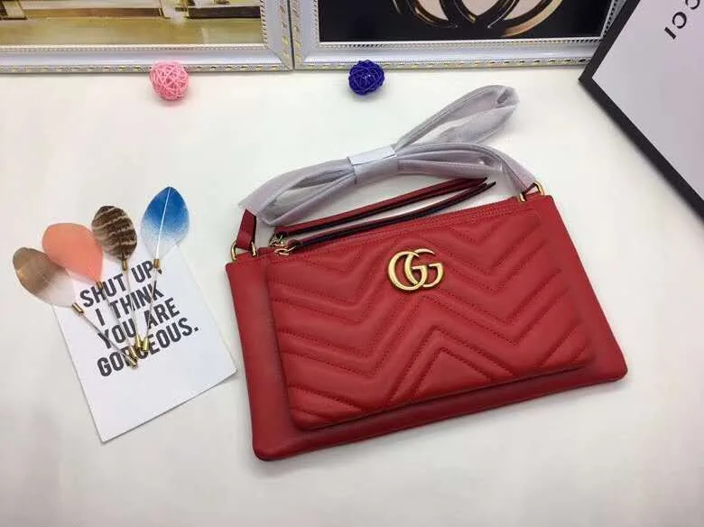 Women Gucci bags with a front - flap pocket for quick - access itemsGucci Bags