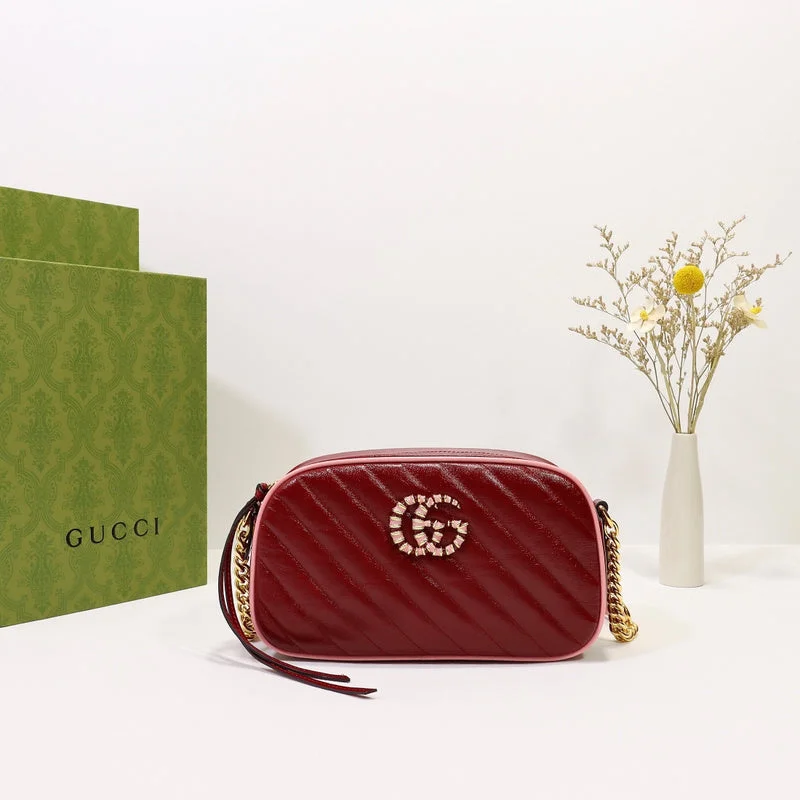 Women Gucci Sylvie bags with a crystal - embellished web stripeBC - GUCCI BAG - 1559