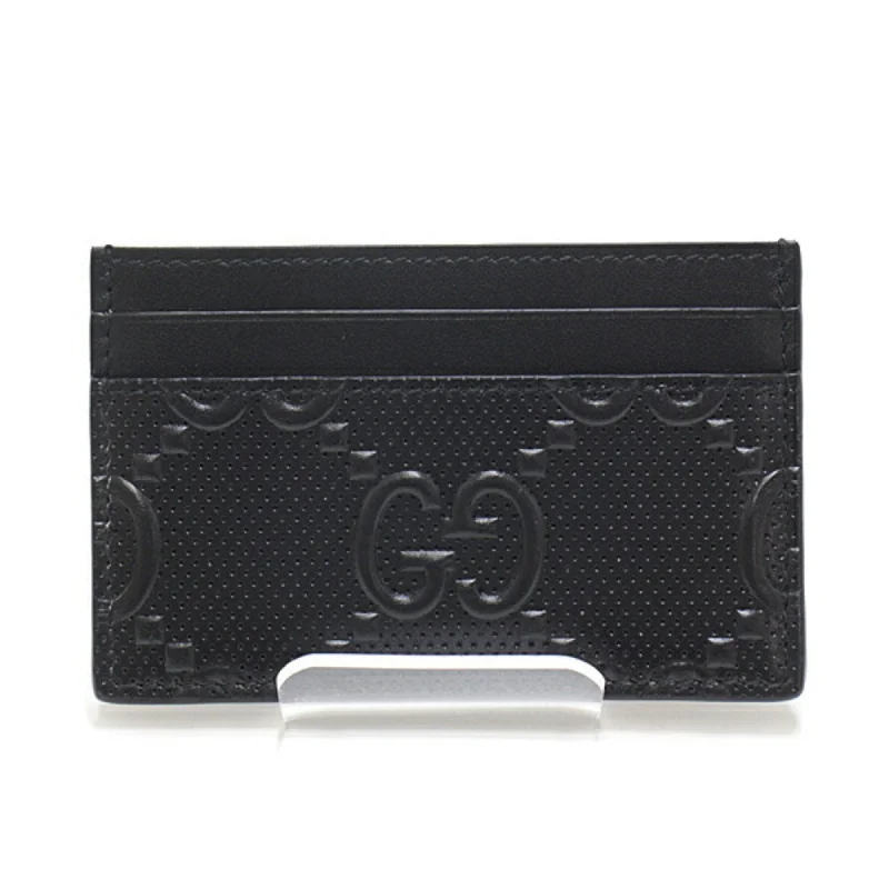 Gucci handbags for women with a back - zip pocketGucci card case 625564 black calf leather