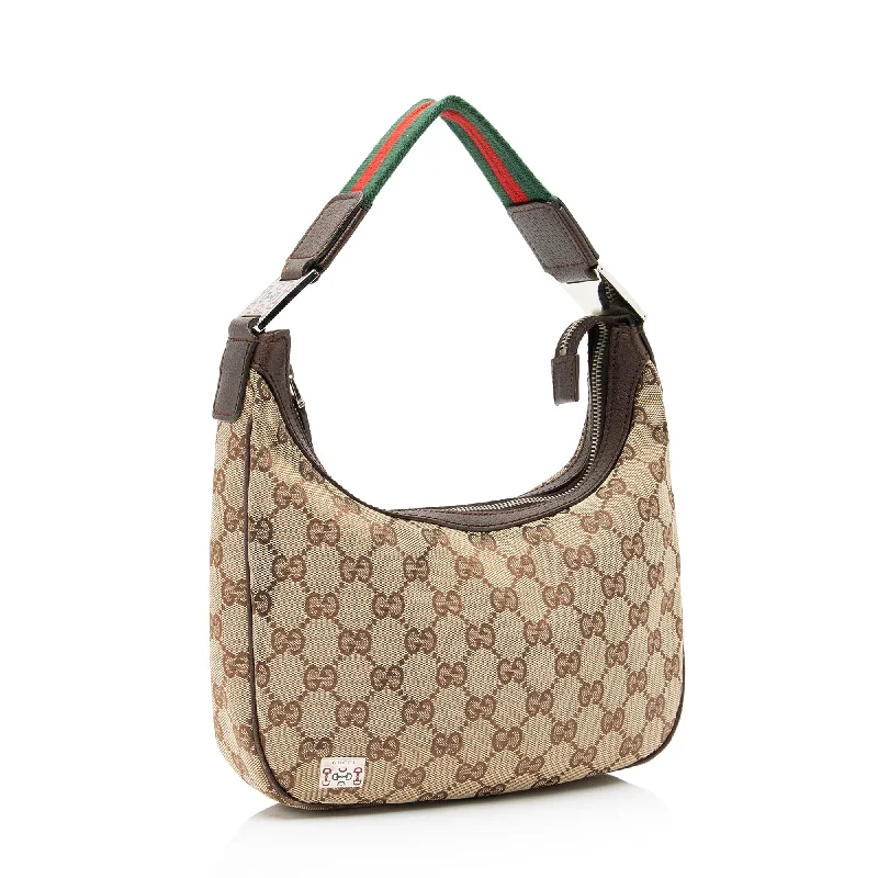 Women Gucci crossbody bags with a printed floral patternGucci  GG Canvas Small Hobo (hNMTP5)