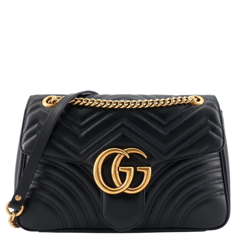 Women Gucci crossbody bags in a bold red colorMarmont Medium Matelassé Leather Shoulder Bag