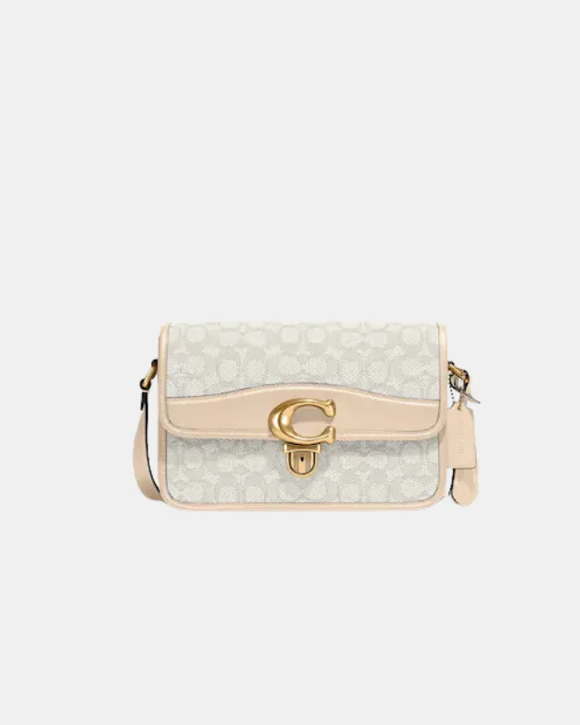 Ladies Coach shoulder bags with a magnetic - closure flap for easy accessCoach Studio Shoulder Bag In Signature Jacquard