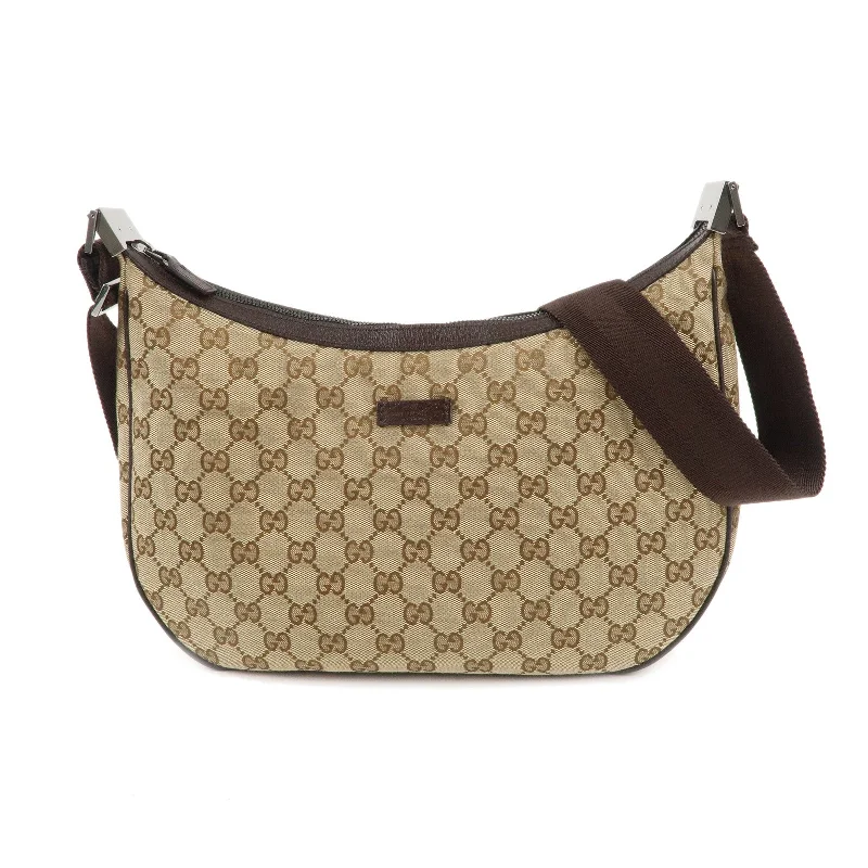 Ladies Gucci Dionysus bags with a chain - link shoulder strapGUCCI GG Canvas Leather Shoulder Crossbody Bag Beige Brown 122790