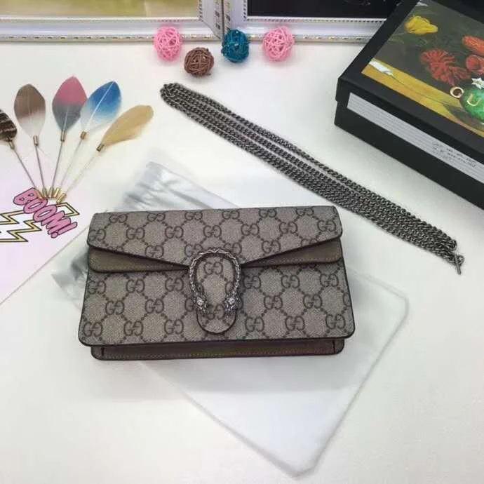 Women Gucci Sylvie bags with a monogram - embossed leatherGucci Bags