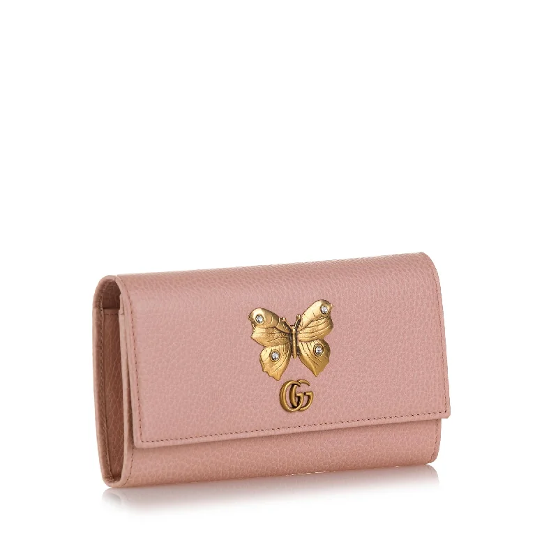 Gucci Dionysus bags for women with tiger - head claspsGucci Garden GG Marmont Butterfly Wallet (6LW44x)