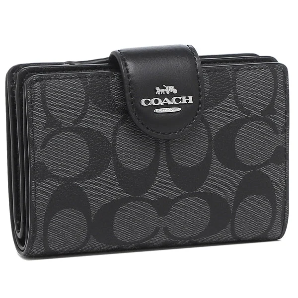 Coach tote bags with a printed Coach logo for brand visibilityCoach Bi-Fold Wallet Signature C0082