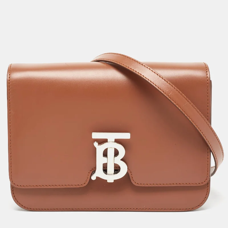 Sustainable and Ethical Burberry Bags for Conscious ConsumersBrown Leather Small TB Shoulder Bag