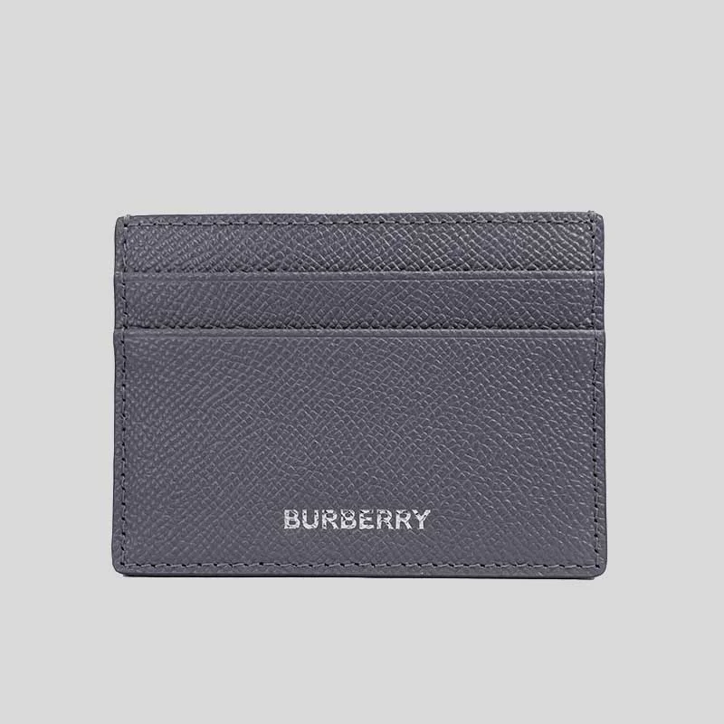 High - Quality Burberry Leather Shoulder BagsBURBERRY Sandon Business Grained Leather Card Holder Store Grey 80742761