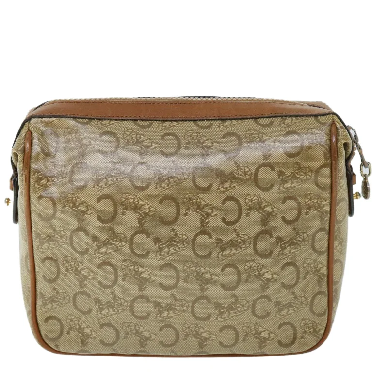 Christian Dior handbags with a snap - button closure and a decorative buckleCHRISTIAN DIOR C Macadam Canvas Clutch Bag Coated Canvas Beige Auth bs8432