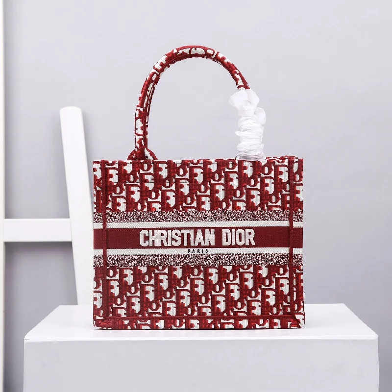 Christian Dior bags with a detachable coin purse insideChristian Dior Small Book Tote Red, For Women