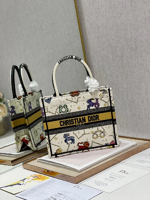 Christian Dior bags with a zip - top closure and multiple compartmentsChristian Dior Small Book Tote white