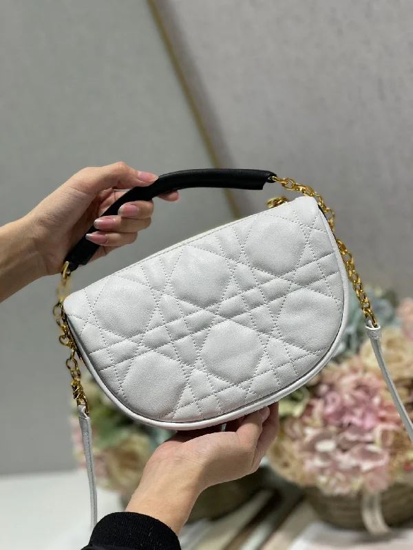 Christian Dior bags with a quilted pattern and gold - toned hardwareChristian Dior Small Vibe Hobo Bag White Cannage