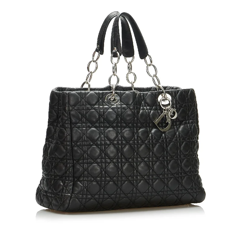 Christian Dior Saddle bags with a studded trim for a bold lookDior Large Cannage Lady Dior Soft Tote (SHG-6vmiP6)