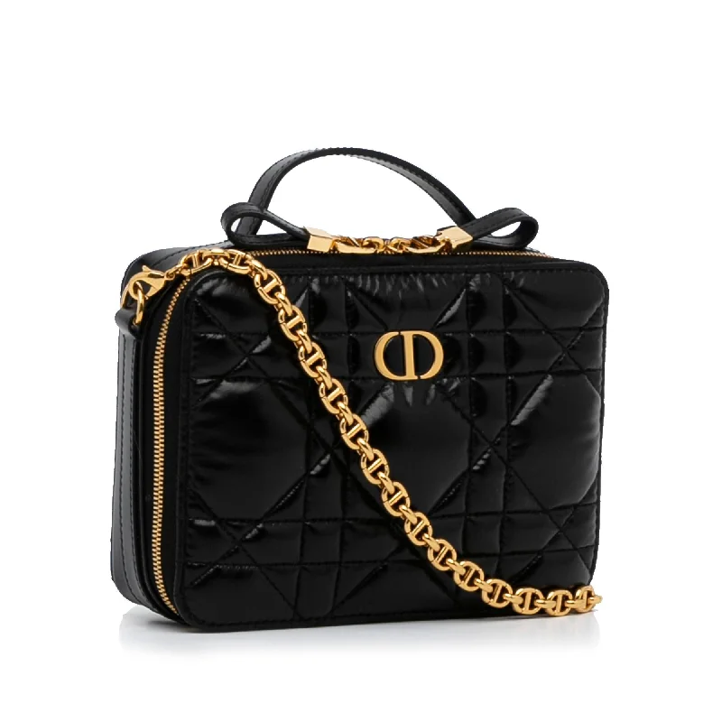 Christian Dior handbags with a removable shoulder strap for versatilityDior Macrocannage Caro Box Bag (SHG-QoKajt)