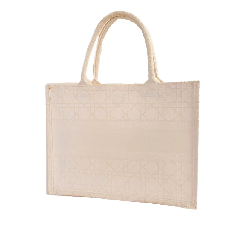 Christian Dior bags with a side - pocket for holding a water bottleDior Medium Cannage Book Tote (SHG-f7KO1j)