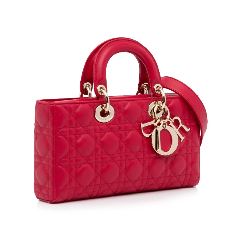 Contemporary Christian Dior handbags with a unique shapeDior Medium Lambskin Cannage Lady D-Joy (SHG-o5bvpw)