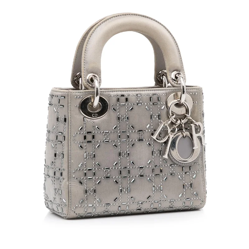 Trendsetting Christian Dior crossbody bags with a colorful strapDior Mini Crystal-Embellished Satin Lady Dior (SHG-V7EzWY)