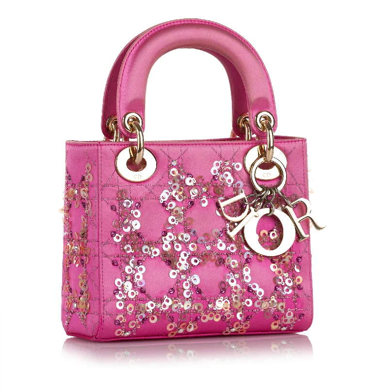 Fashion - forward Christian Dior tote bags for the modern womanDior Mini Satin Sequin Lady Dior (SHG-0113Xt)