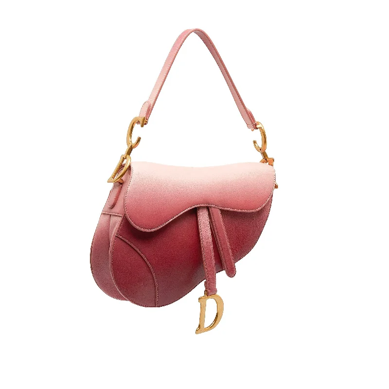 Christian Dior bags with a zip - top closure and multiple compartmentsDIOR Ombre Saddle Shoulder Bag