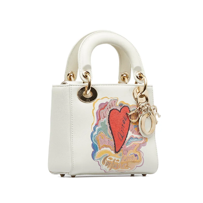 Christian Dior tote bags with a printed Dior logo on the frontDIORMicro amour Lady  Satchel